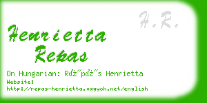 henrietta repas business card